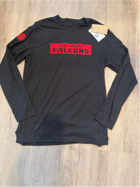 Men's Nike Atlanta Falcons Black Red Long Sleeve Tee M